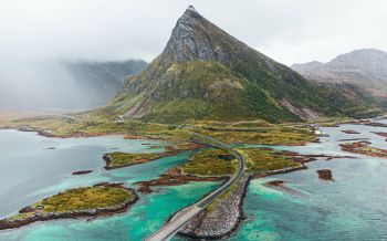 Обои 2560x1600 Лофотенские острова, Норвегия, море