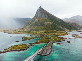 Обои 800x600 Лофотенские острова, Норвегия, море