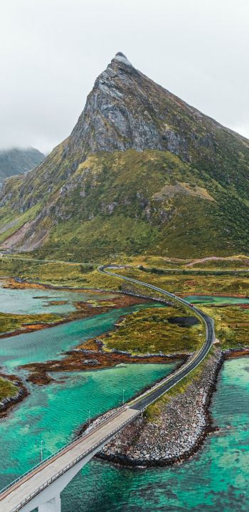 Lofoten Islands, Norway, sea Wallpaper 1440x2960