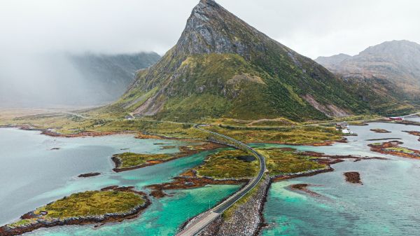 Lofoten Islands, Norway, sea Wallpaper 2048x1152