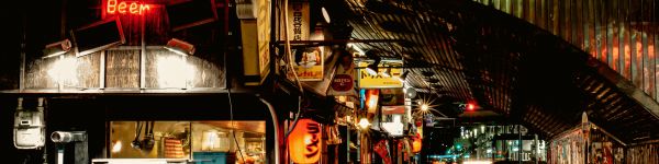 Tokyo, Japan, slums Wallpaper 1590x400