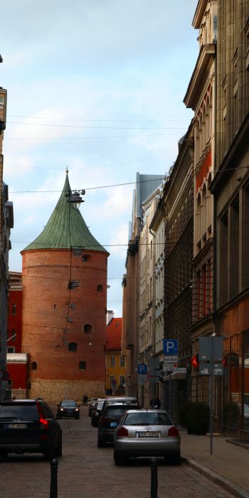 Old Riga, Central District, Riga, Latvia, city Wallpaper 720x1440