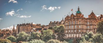 old town, Edinburgh, Scotland, Great Britain Wallpaper 2560x1080