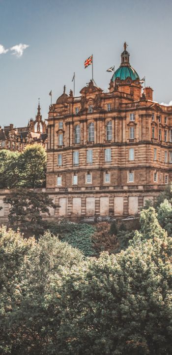 old town, Edinburgh, Scotland, Great Britain Wallpaper 1080x2220