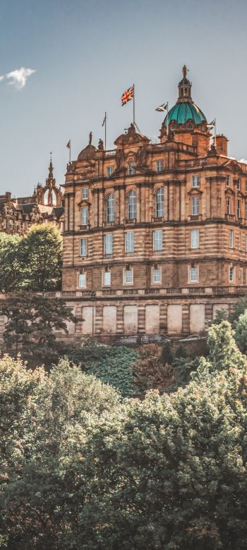 old town, Edinburgh, Scotland, Great Britain Wallpaper 1440x3200