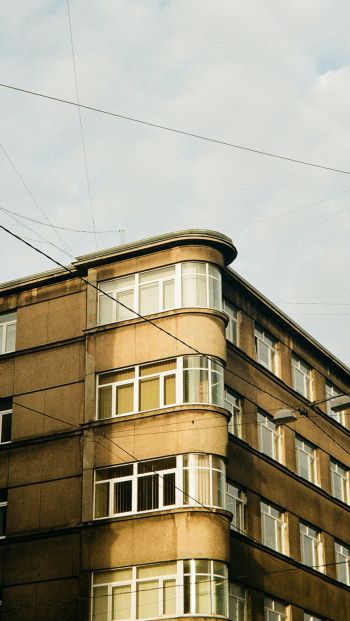 Riga, Riga, Latvia, high-rise building Wallpaper 640x1136