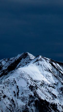 mountains, snow, mountain peaks Wallpaper 640x1136