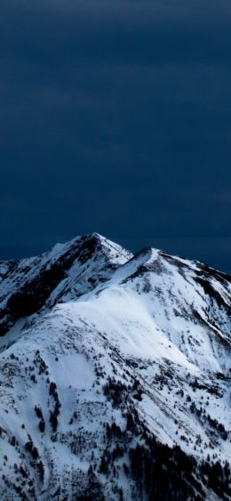 mountains, snow, mountain peaks Wallpaper 1080x2340