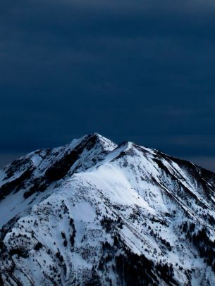 mountains, snow, mountain peaks Wallpaper 1620x2160