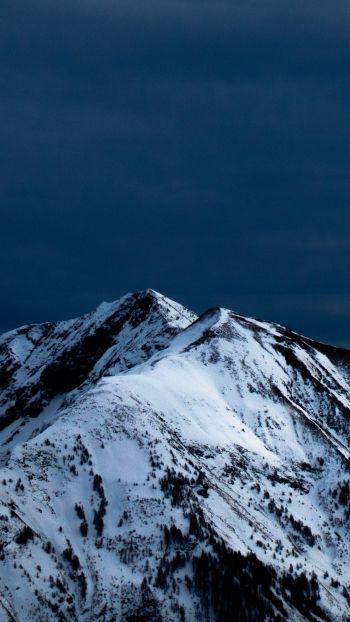mountains, snow, mountain peaks Wallpaper 1440x2560