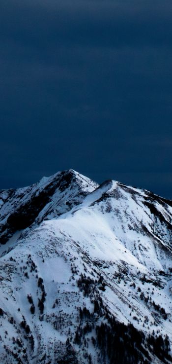 mountains, snow, mountain peaks Wallpaper 720x1520