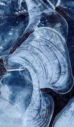 ice, frozen water, drawing on ice Wallpaper 600x1024