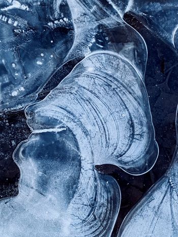 ice, frozen water, drawing on ice Wallpaper 1668x2224