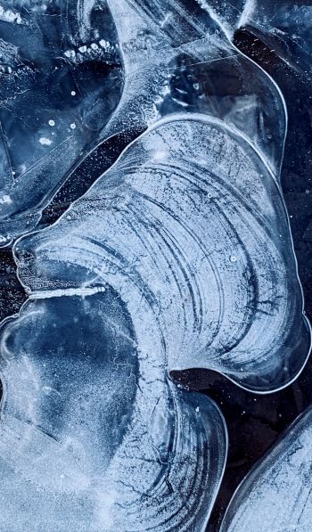 ice, frozen water, drawing on ice Wallpaper 600x1024