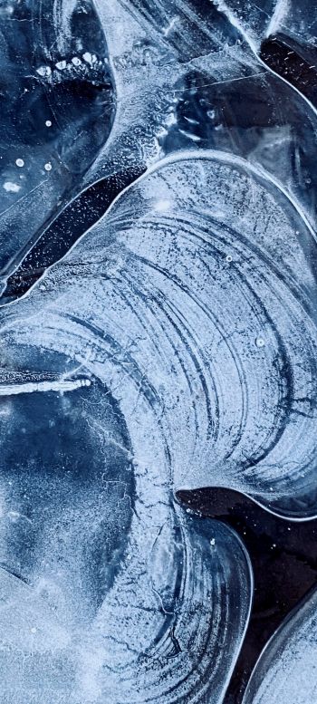 ice, frozen water, drawing on ice Wallpaper 1080x2400
