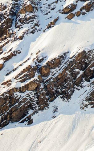 snow, mountain, descent Wallpaper 800x1280