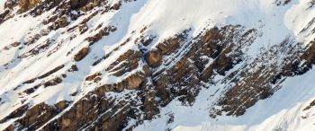 snow, mountain, descent Wallpaper 3440x1440