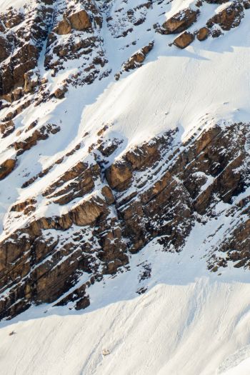 snow, mountain, descent Wallpaper 640x960