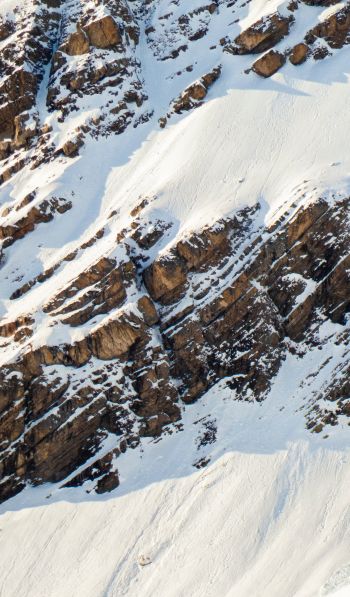 snow, mountain, descent Wallpaper 600x1024