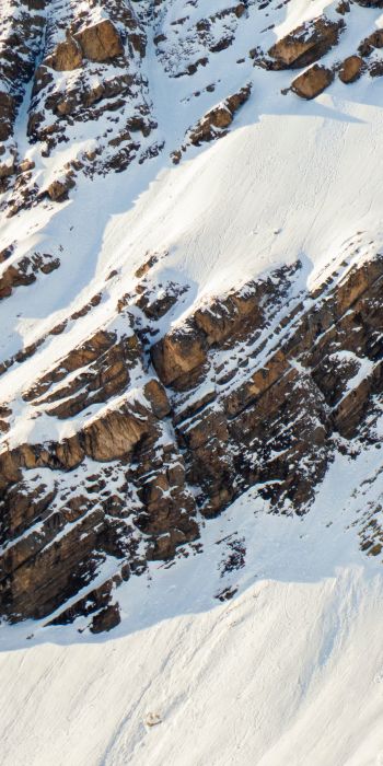 snow, mountain, descent Wallpaper 720x1440