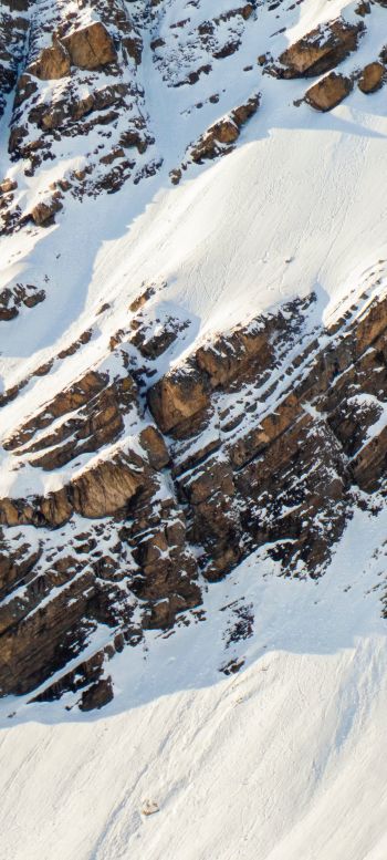 snow, mountain, descent Wallpaper 720x1600
