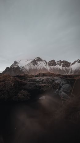 Iceland, mountains, mountain peaks Wallpaper 1080x1920