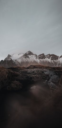 Iceland, mountains, mountain peaks Wallpaper 1440x2960