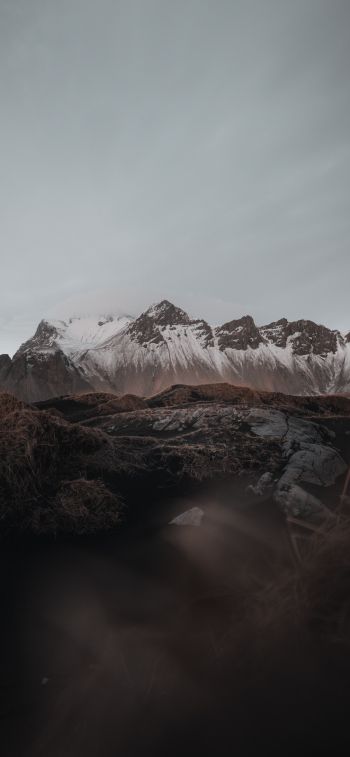 Iceland, mountains, mountain peaks Wallpaper 1242x2688