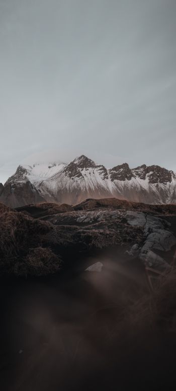 Обои 1440x3200 Исландия, горы, горные вершины