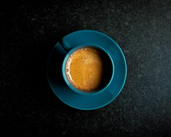 top view, coffee, mug Wallpaper 1280x1024