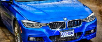 BMW Coupe, blue BMW Wallpaper 3440x1440