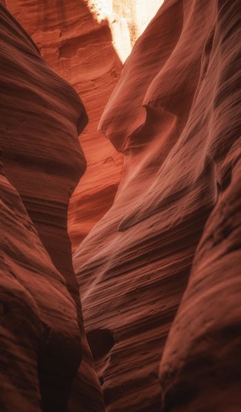 Antelope Canyon, Arizona, USA, gorge Wallpaper 600x1024