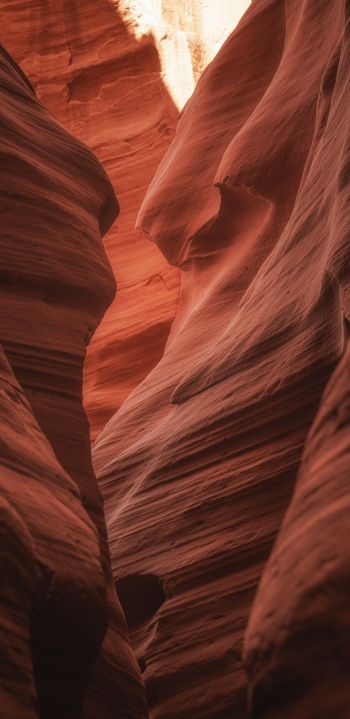 Antelope Canyon, Arizona, USA, gorge Wallpaper 1440x2960
