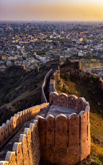 Jaipur, India, over the city Wallpaper 1200x1920