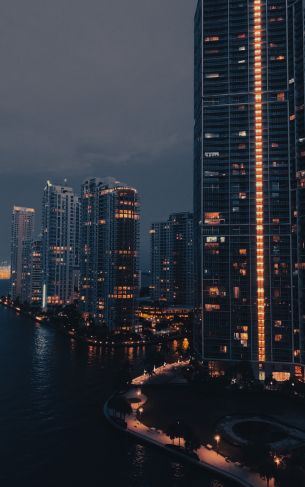 miami, USA, night Wallpaper 1752x2800