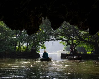Обои 1280x1024 Ниньбинь, Вьетнам, азиатская река