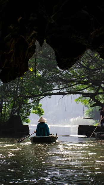 Ninbinh, vietnam, asian river Wallpaper 640x1136