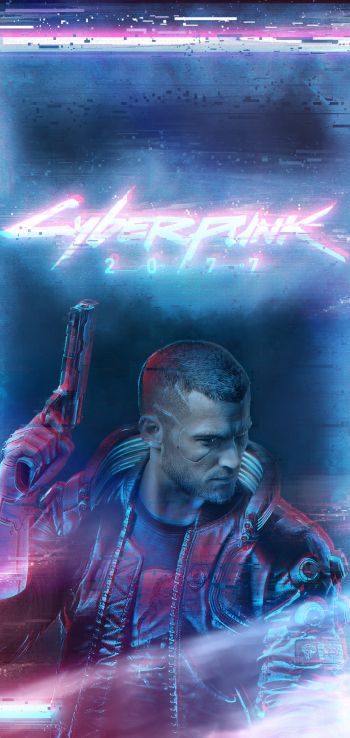 Cyberpunk 2077, neon Wallpaper 720x1520