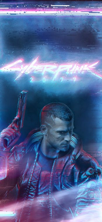 Cyberpunk 2077, neon Wallpaper 828x1792
