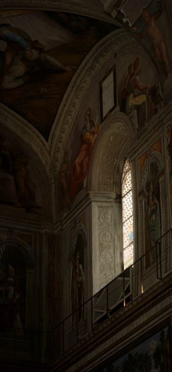 Обои 1080x2340 Сикстинская капелла, Ватикан