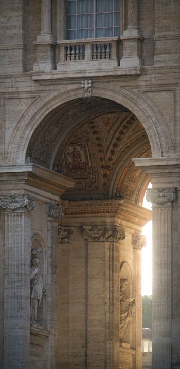 Обои 1440x2960 площадь Святого Петра, Ватикан