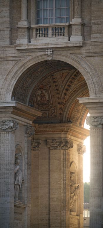 Обои 720x1600 площадь Святого Петра, Ватикан
