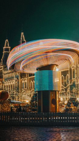 Moscow, Russia, carousels Wallpaper 750x1334