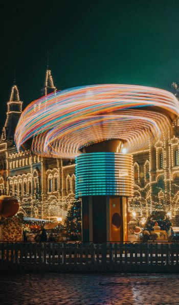 Moscow, Russia, carousels Wallpaper 600x1024