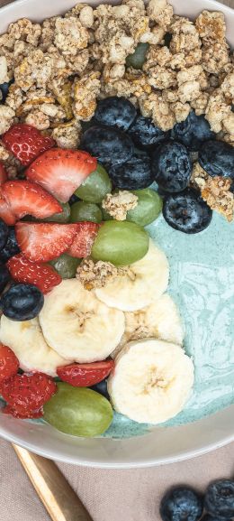 dry breakfast, breakfast, fruit Wallpaper 720x1600