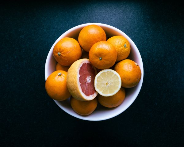 fruit plate, tangerines Wallpaper 1280x1024