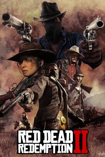 Обои 640x960 Red Dead Redemption 2, дикий запад