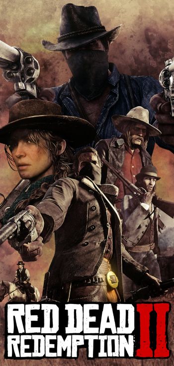 Red Dead Redemption 2, wild west Wallpaper 720x1520