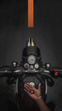 Обои 750x1334 Файзабад, Уттар-Прадеш, Индия, мотоцикл