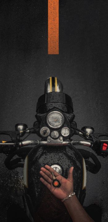 Обои 1080x2220 Файзабад, Уттар-Прадеш, Индия, мотоцикл